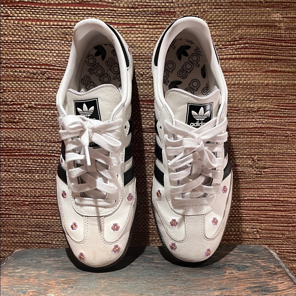 Embroidered Adidas Sambas size 9 Womens